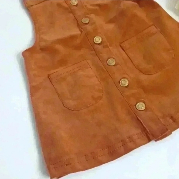 Tahari Girl's Overall Corduroy Jumper Dress - Picture 4 of 11